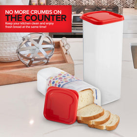 Stock Your Home 2-pack includes two containers with red lids.