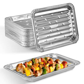 Stock Your Home broiler pan 13x9 with ribbed bottom for grill-like browning.