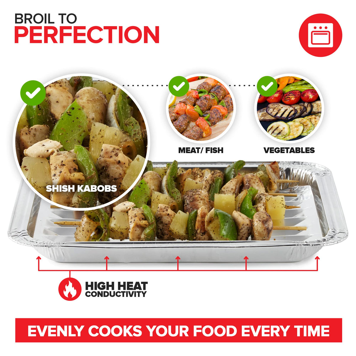 Stock Your Home disposable pan simplifies cleanup after gatherings.