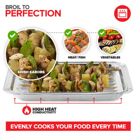 Stock Your Home disposable pan simplifies cleanup after gatherings.