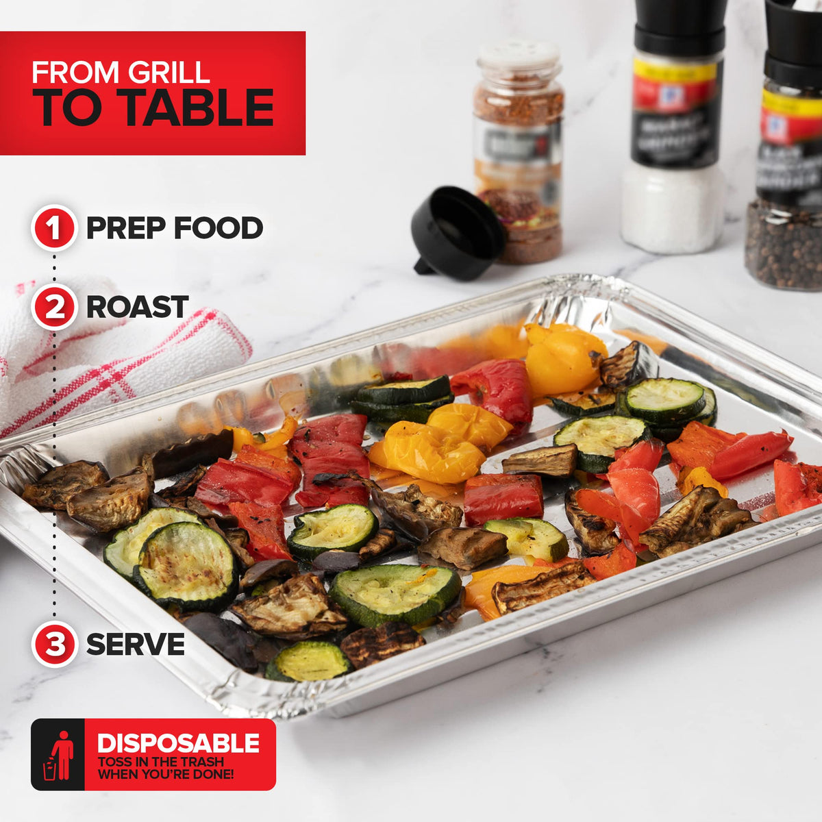 Stock Your Home ribbed surface promotes grill-like browning on foods.
