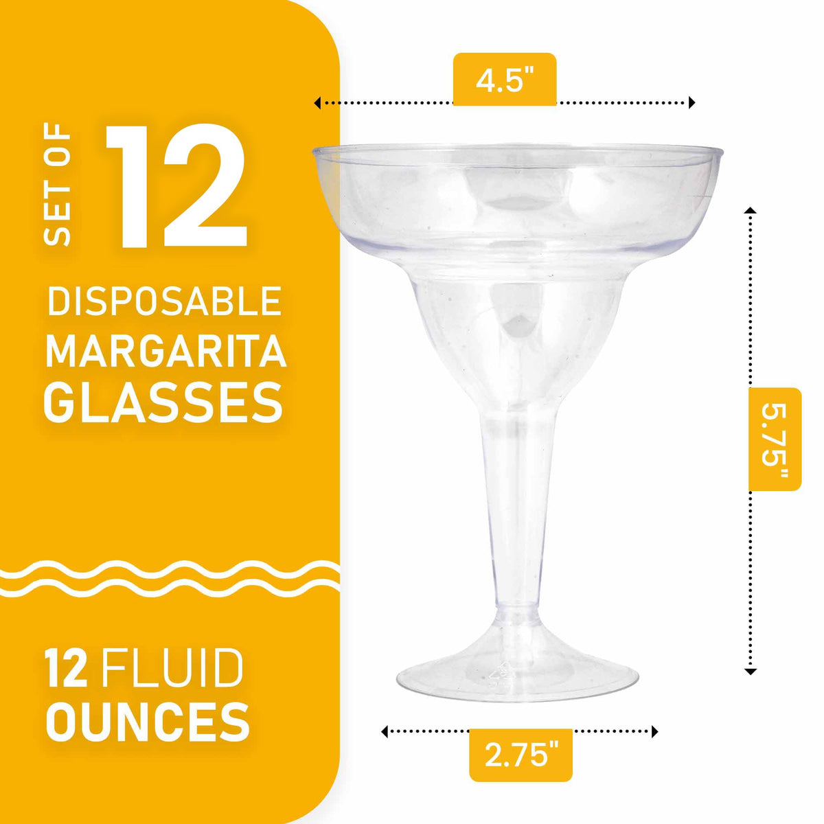 Stock Your Home clear 12 oz cups for frozen margaritas and tropical fiestas.