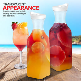 Stock Your Home clear carafe showcases beverages at a glance.