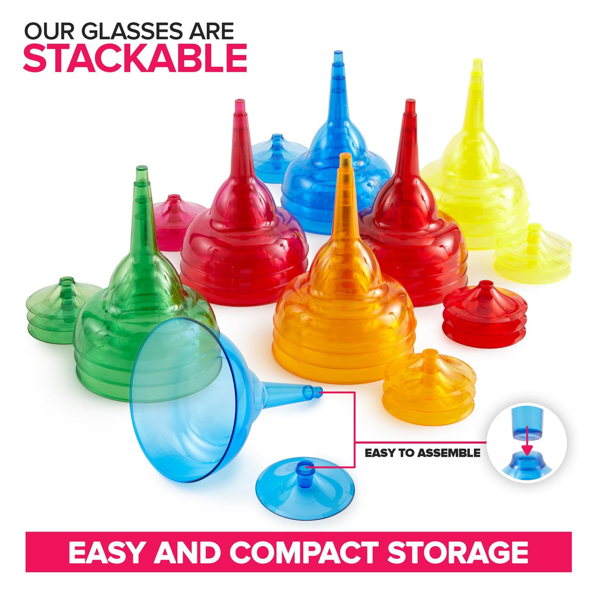 Stock Your Home colorful cocktail cups for parties add playful ambiance