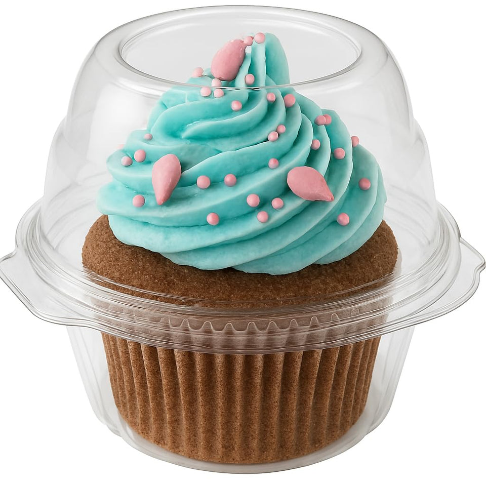 Stock Your Home cupcake container crystal-clear display for cupcakes and easy transport.