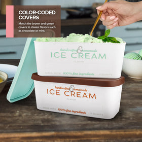 Stock Your Home dishwasher-safe containers stack neatly in the freezer and on shelves.