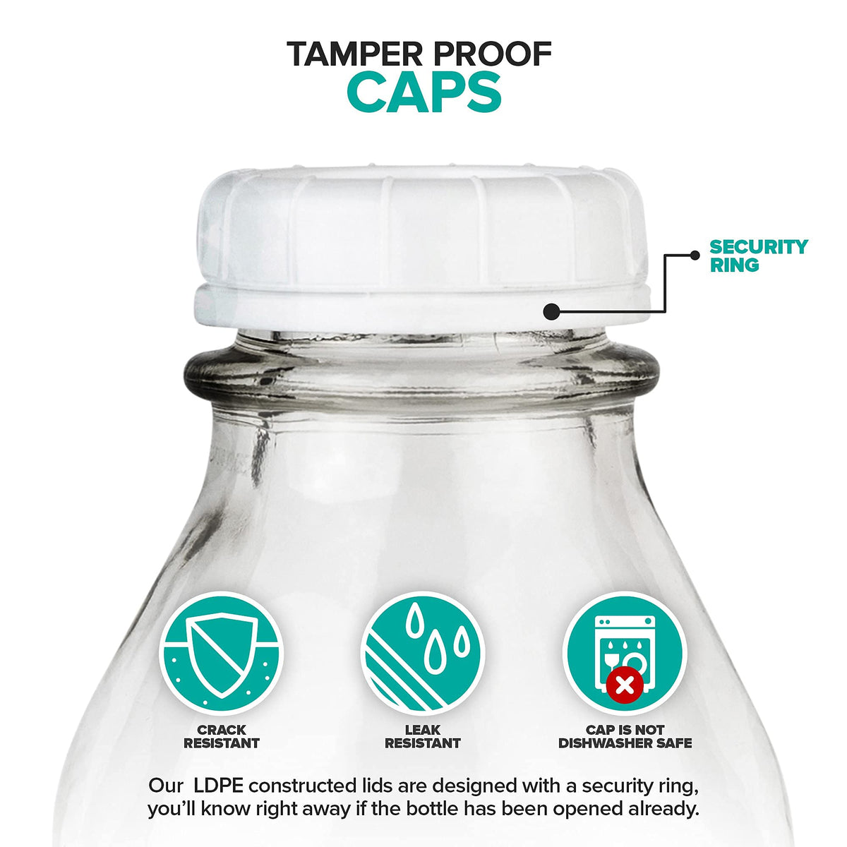 Stock Your Home dishwasher-safe glass bottle simplifies cleaning without heat warping.
