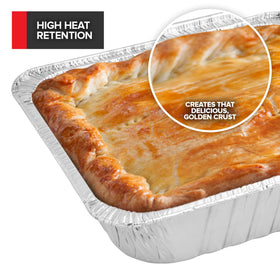 Stock Your Home disposable catering tray 9x13 side view great for catering and takeout
