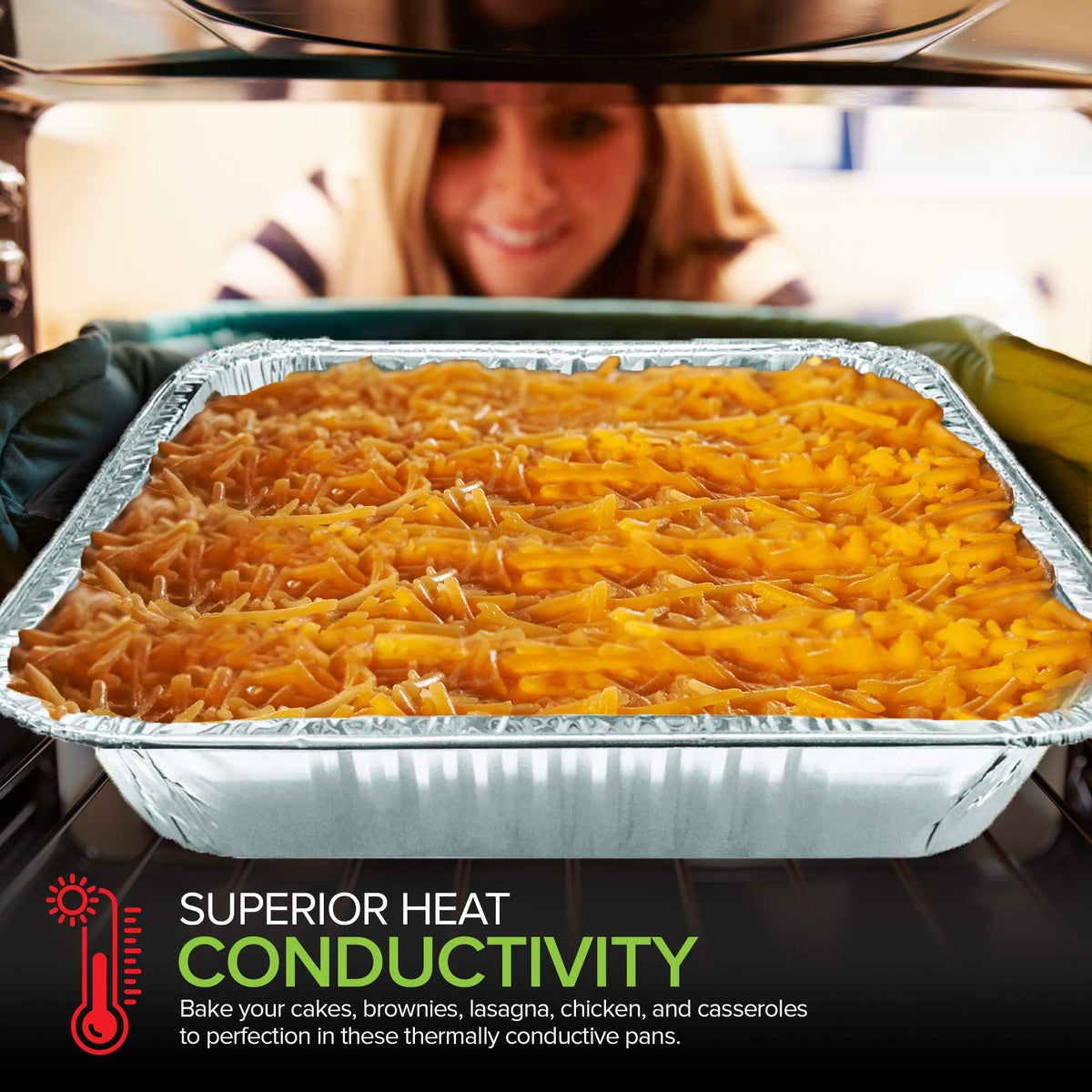 Stock Your Home disposable pans enable easy cleanup after events