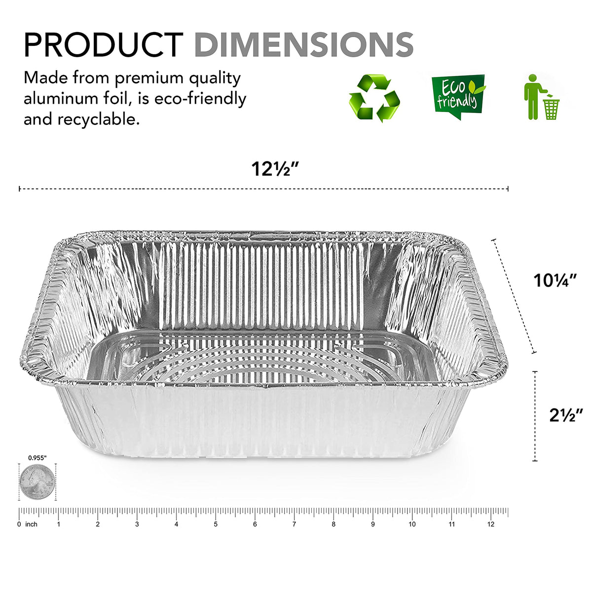 Stock Your Home disposable foil pan 30-pack ideal for catering and takeout prep