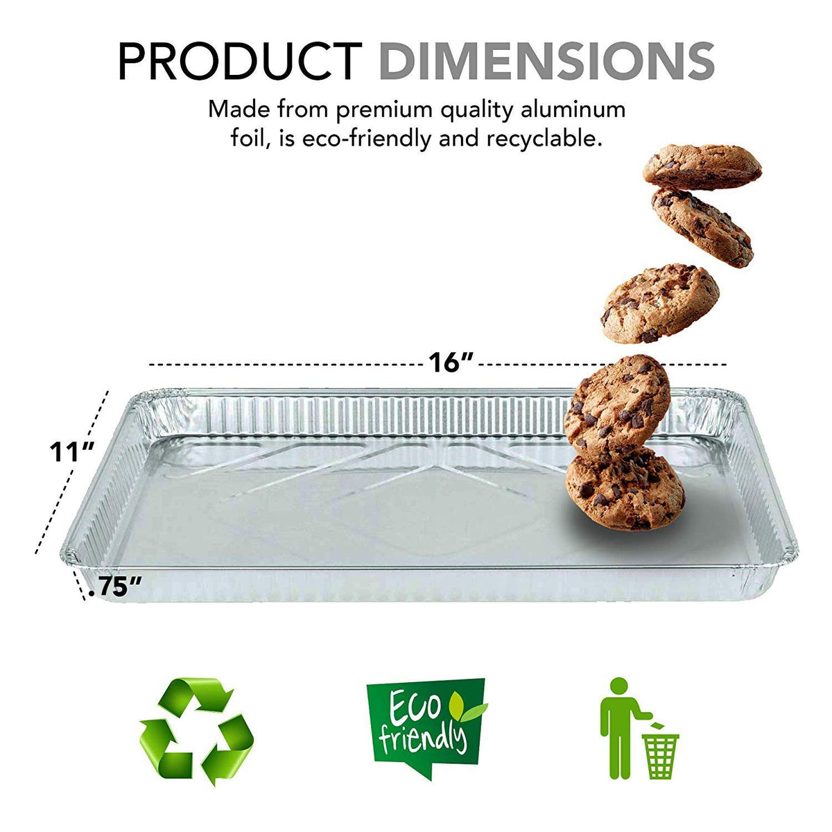 Stock Your Home disposable foil trays 16x11 for catering and take-out