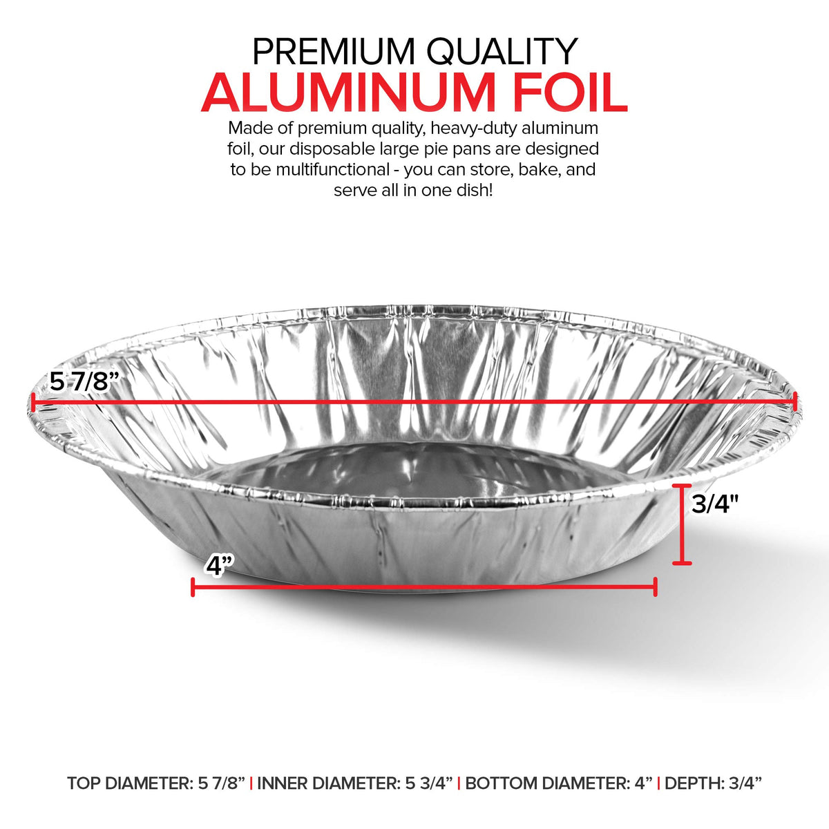 Stock Your Home disposable pie tins ideal for catering or takeout.
