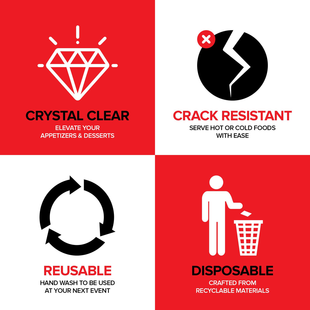 Stock Your Home disposable serving trays simplify cleanup after gatherings and parties.