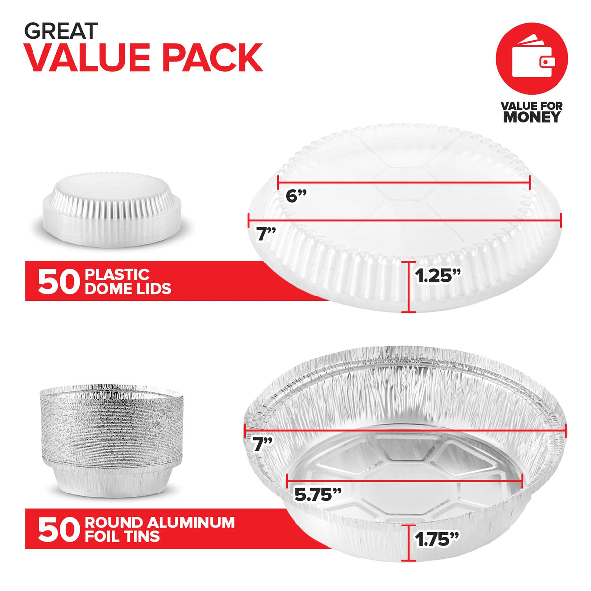 Stock Your Home foil pans with lids ideal for versatile baking and easy serving