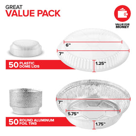 Stock Your Home foil pans with lids ideal for versatile baking and easy serving