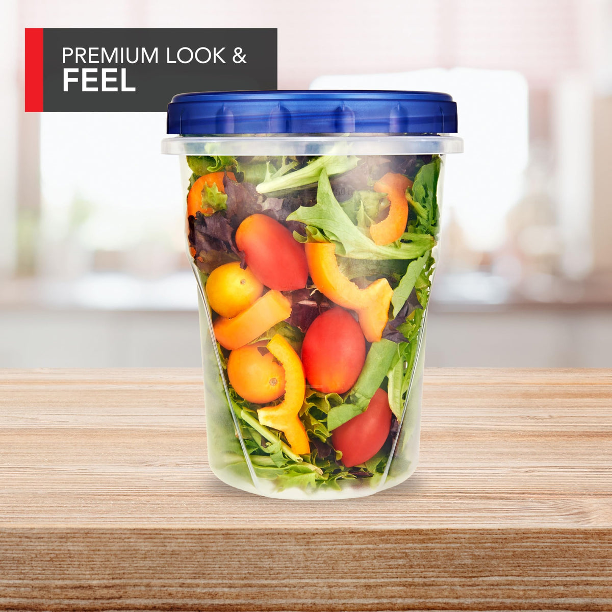 Stock Your Home freezer-friendly quart container for freezing meals.