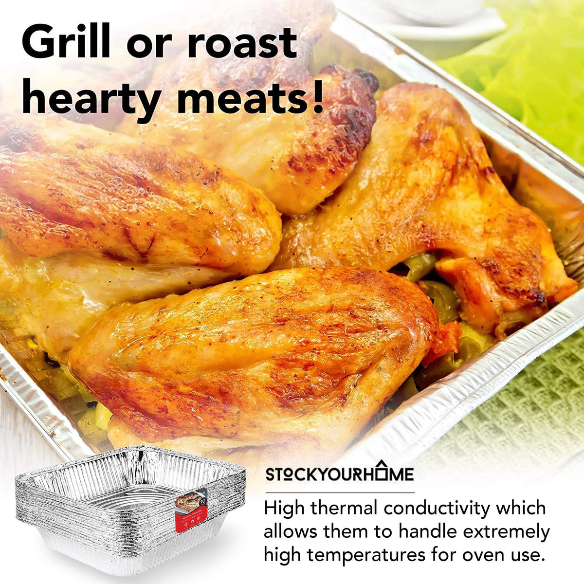 Stock Your Home pans are freezer-safe for batch cooking and freezing