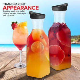Stock Your Home six-pack carafe set with lids great for gatherings.