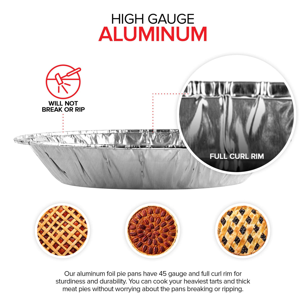 Stock Your Home pans with full curled rim for durable baking.