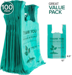 Stock Your Home bags with T-shirt handles close-up for easy carrying