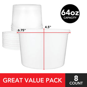 Stock Your Home half-gallon freezer container with lid keeps foods fresh longer