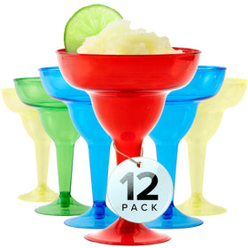 Stock Your Home multicolor margarita glasses, 12 oz, ideal for Cinco de Mayo celebrations