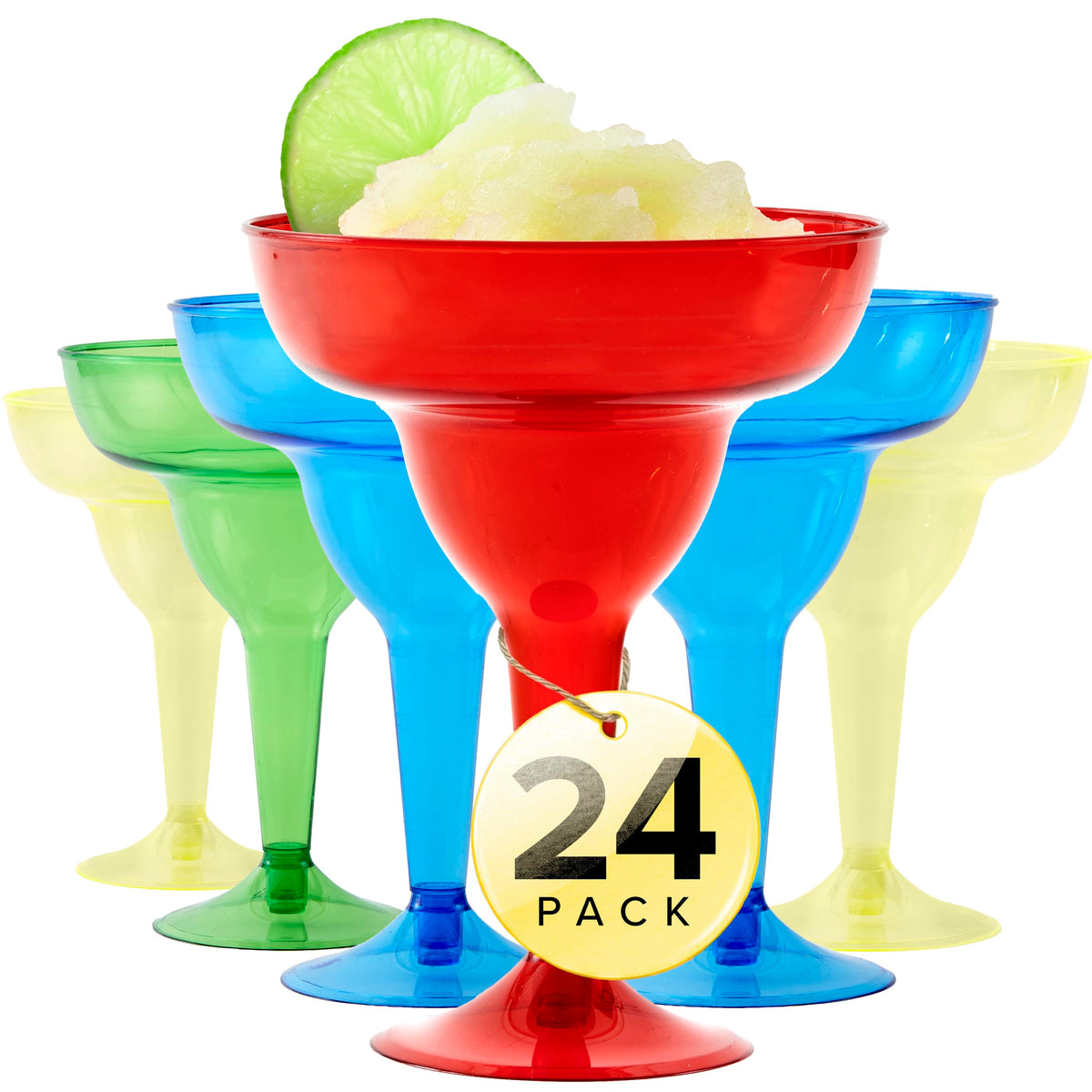 Stock Your Home multicolor margarita glasses for festive Cinco de Mayo celebrations