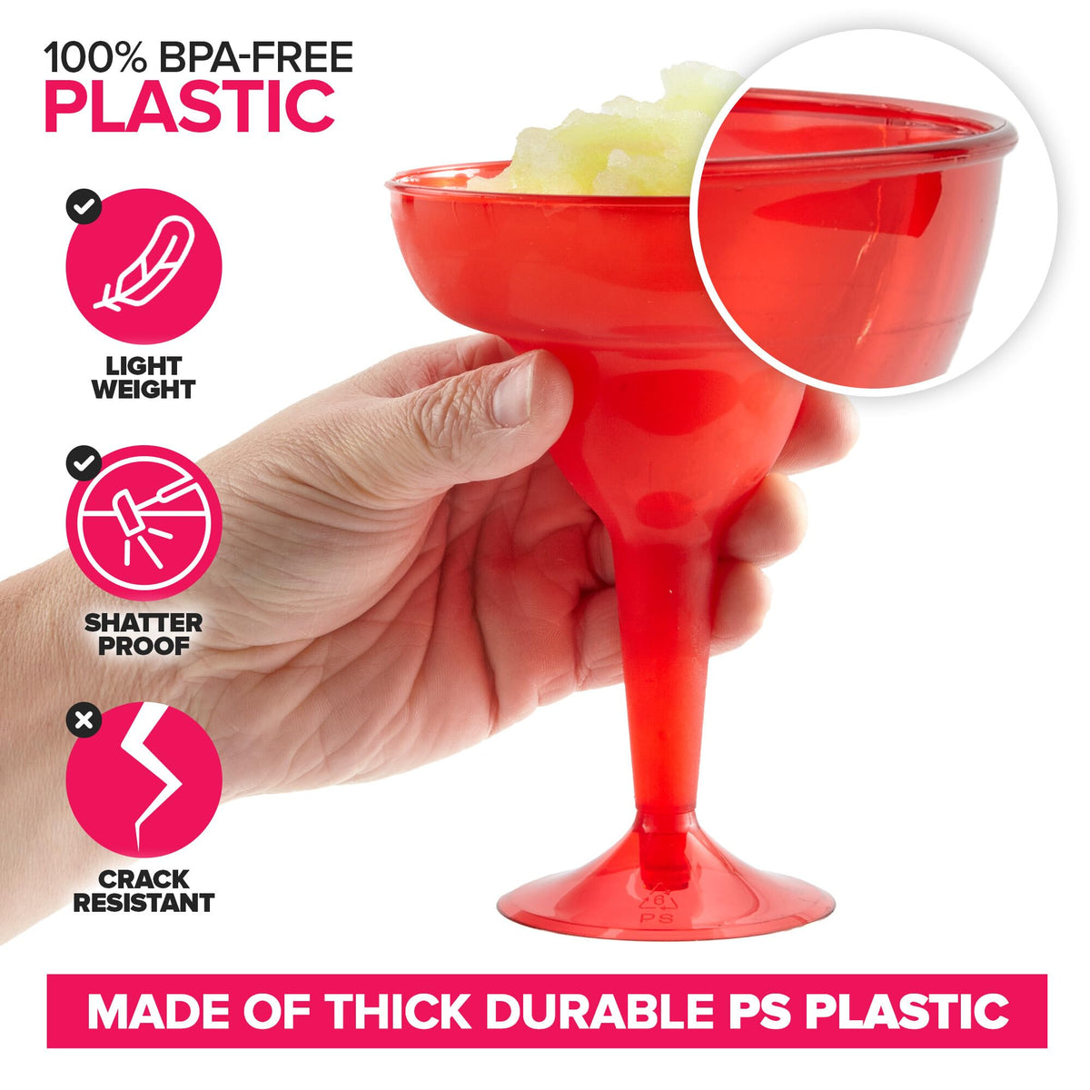 Stock Your Home margarita glasses orange pack brightens tropical party tables.