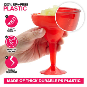 Stock Your Home pink margarita glass, great for tropical-themed celebrations and easy serving