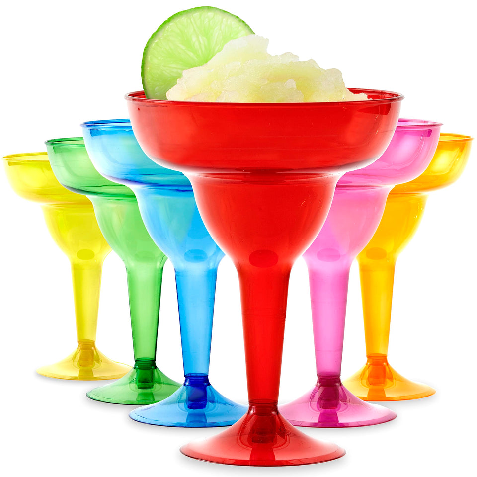 Stock Your Home margarita glasses red pack for festive cocktails and easy serving.