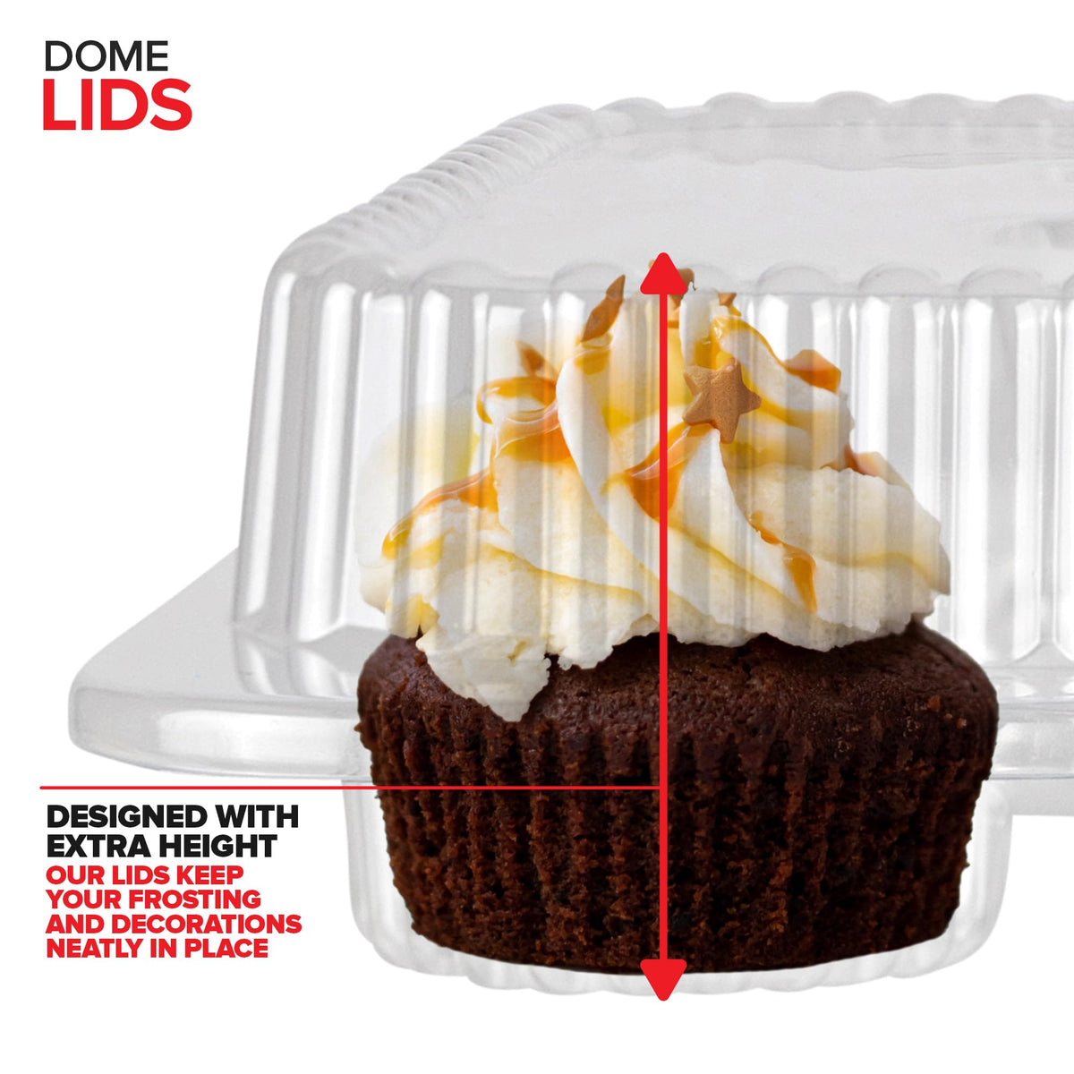 Stock Your Home containers are refrigerator safe for storing cupcakes and pastries.