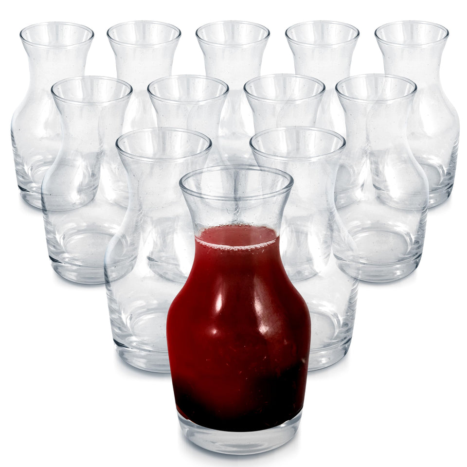 Stock Your Home mini glass wine carafe, 6 oz, ideal for tastings and individual pours.