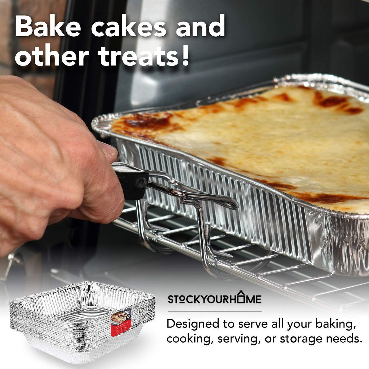 Stock Your Home no-lid note pans suitable for baking, serving, and portioned meals.