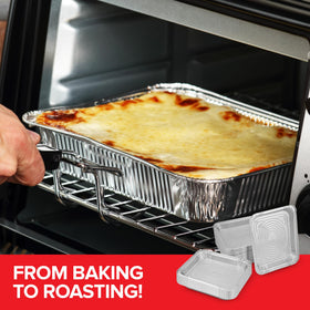 Stock Your Home oven ready pan ready for serving at the table.
