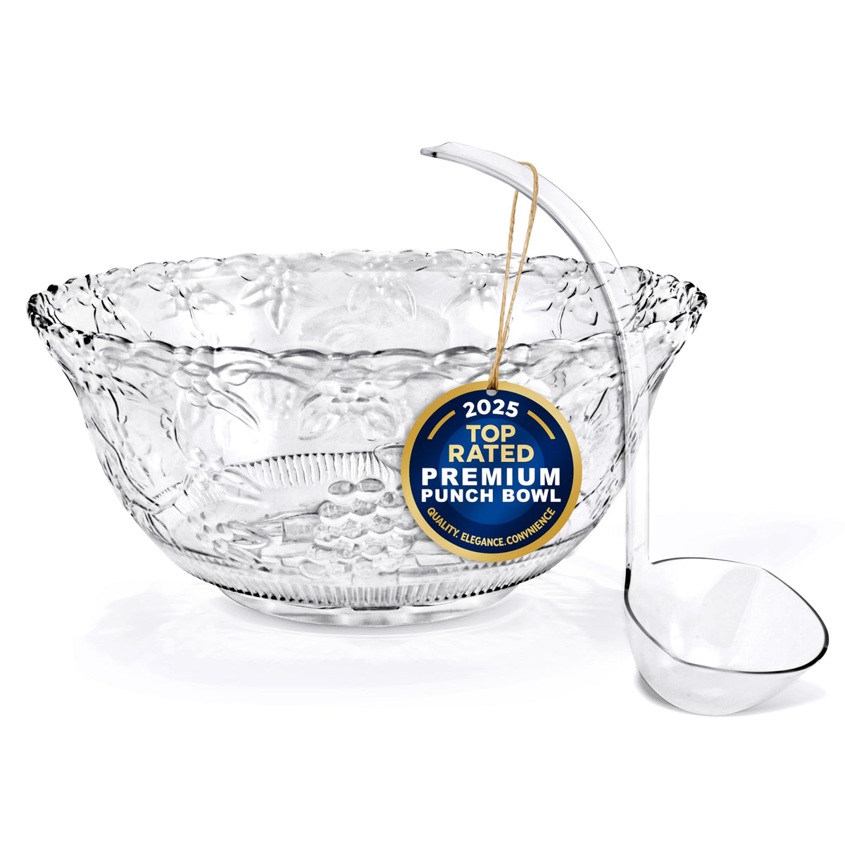 Stock Your Home punch bowl with crystal-clear appearance for upscale events