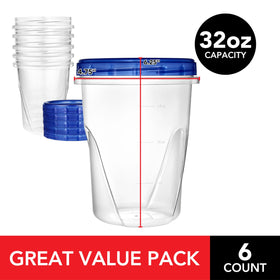 Stock Your Home 32oz quart container ready for fridge leftovers and batch prep.