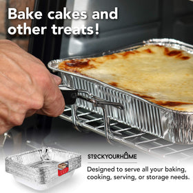 Stock Your Home recyclable disposable trays simplify cleanup after events