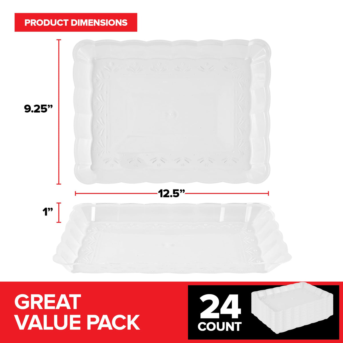Stock Your Home crystal cookie tray edge and floral etching enhances festive dessert presentations.