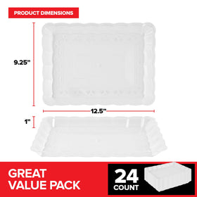 Stock Your Home crystal cookie tray edge and floral etching enhances festive dessert presentations.