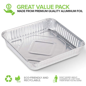 Stock Your Home square 8.75 inch foil pan edge detail