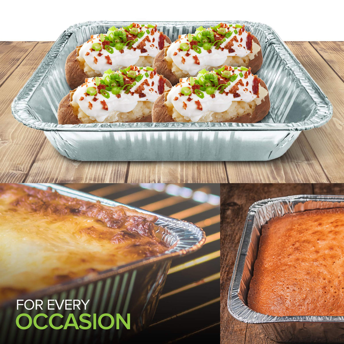 Stock Your Home stackable foil pans save counter space