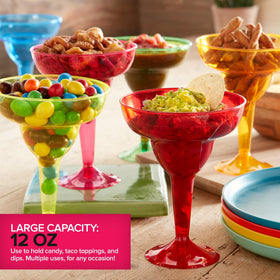 Stock Your Home stackable 12oz margarita glasses simplify storage