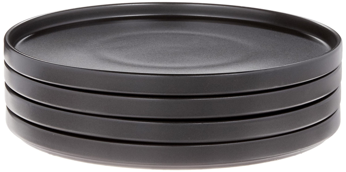 Stone Lain Celina black matte 10.25-inch dinner plate with a lipped edge for elegant dining