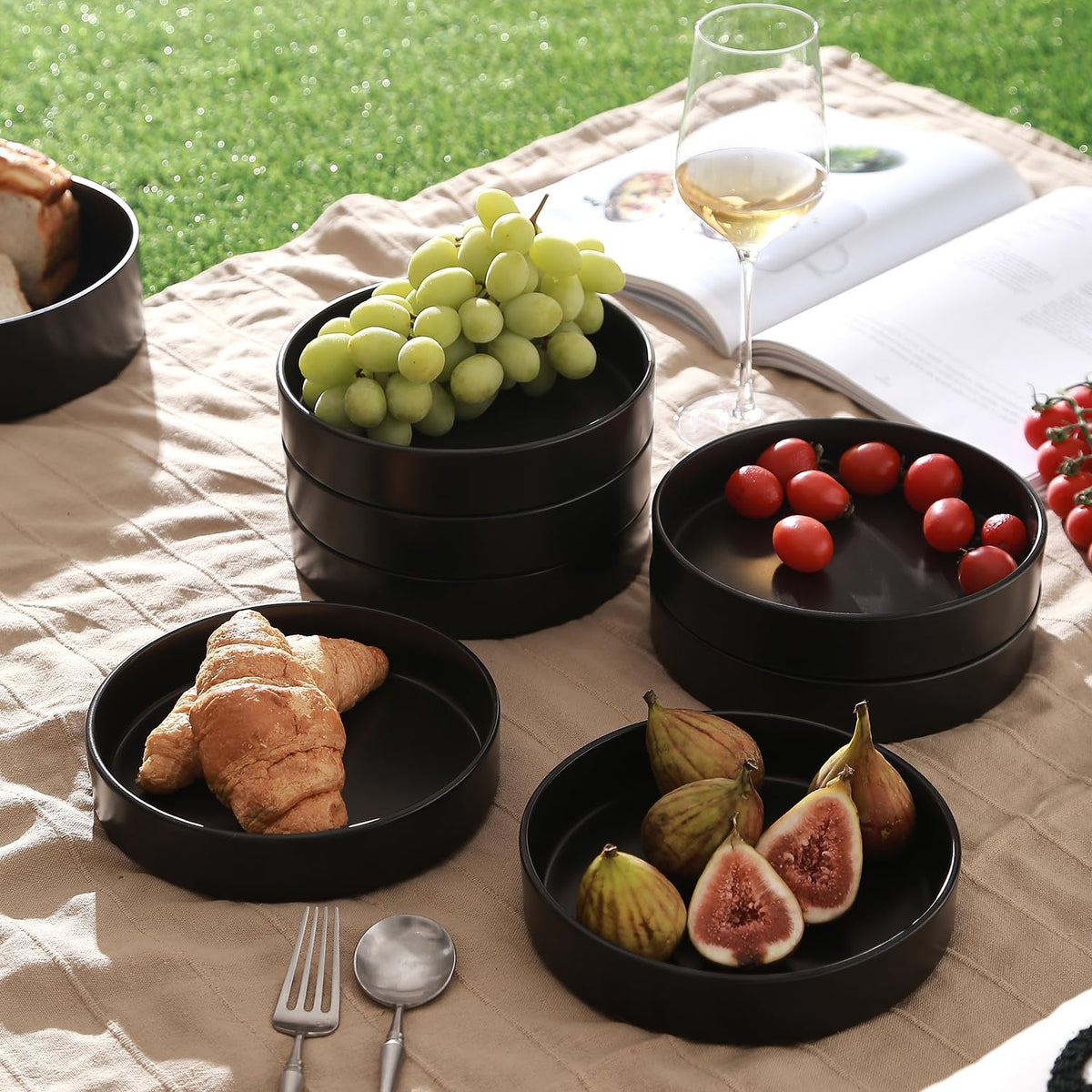 Eight-inch Celina bowls with 1.5-inch rims for ample servings.
