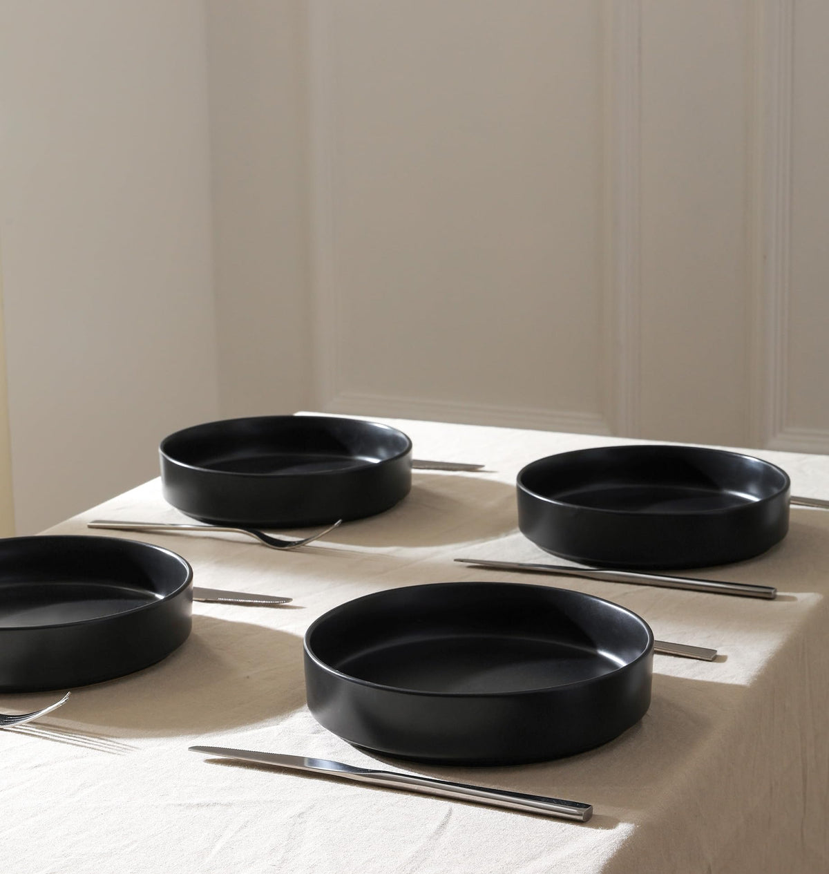 Stone Lain Celina bowl serving pasta, showcasing generous depth for sauces.