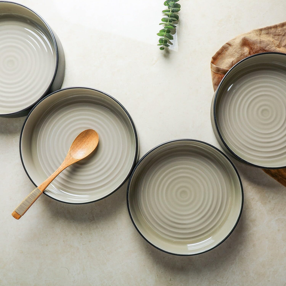 Stone Lain Elica beige and black colorway suits versatile table decor.