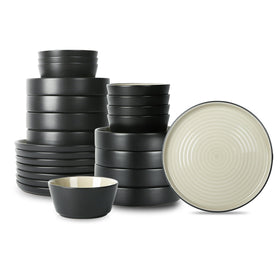 Stone Lain Elica service for eight supports stylish family dinners.