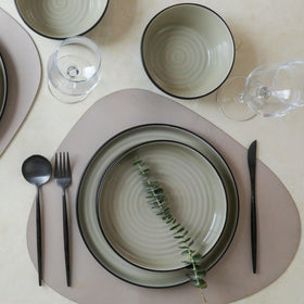 Stone Lain Elica textured centers add tactile interest to meals.