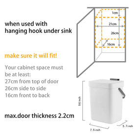 Stonespace compact trash can suitable for bathroom or RV use.