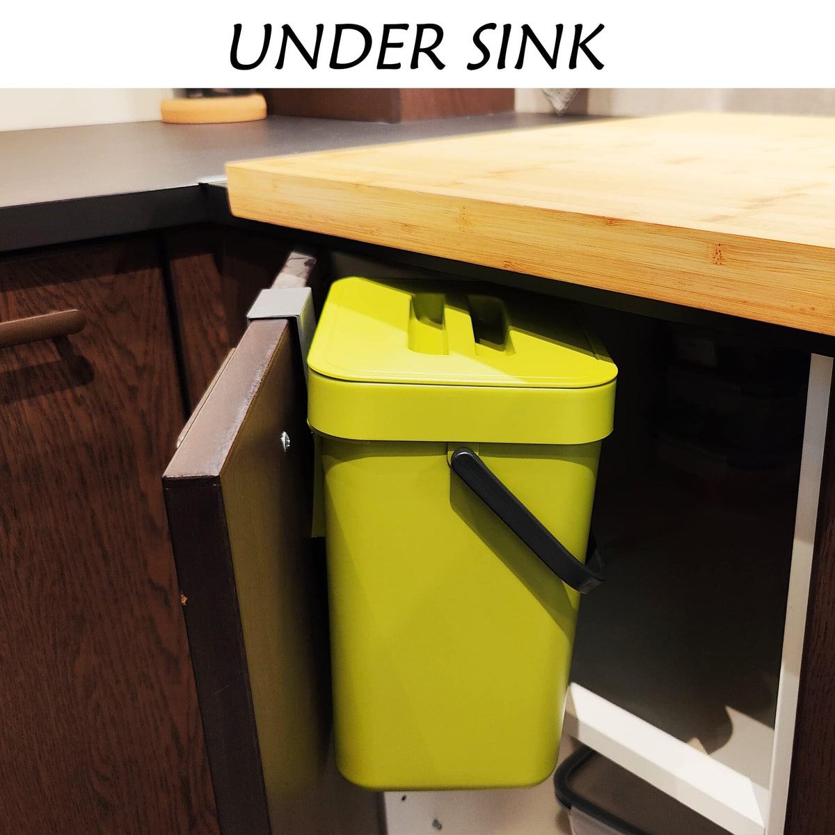 Stonespace countertop compost bin 5L ready for daily kitchen scraps.